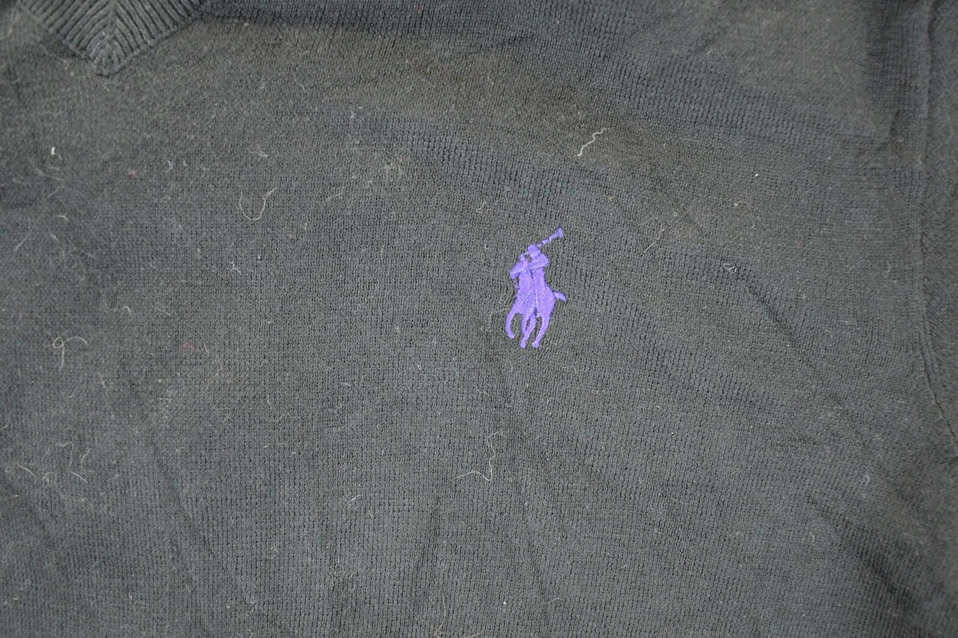 Vintage 1990s Polo By Ralph Lauren Pima Cotton V Neck Sweater Mens M