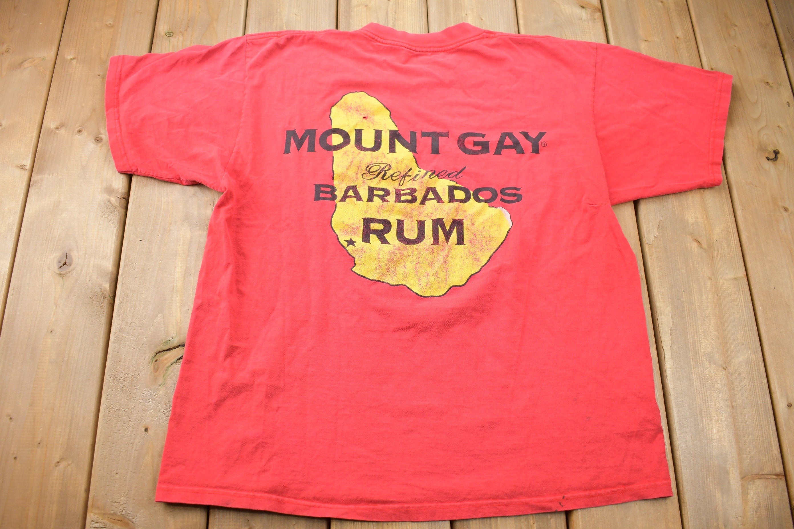 Vintage 1990s Mount Gay Eclipse Barbados Rum Graphic T Shirt / Vintage T Shirt / Streetwear / Graphic Tee / Made in USA