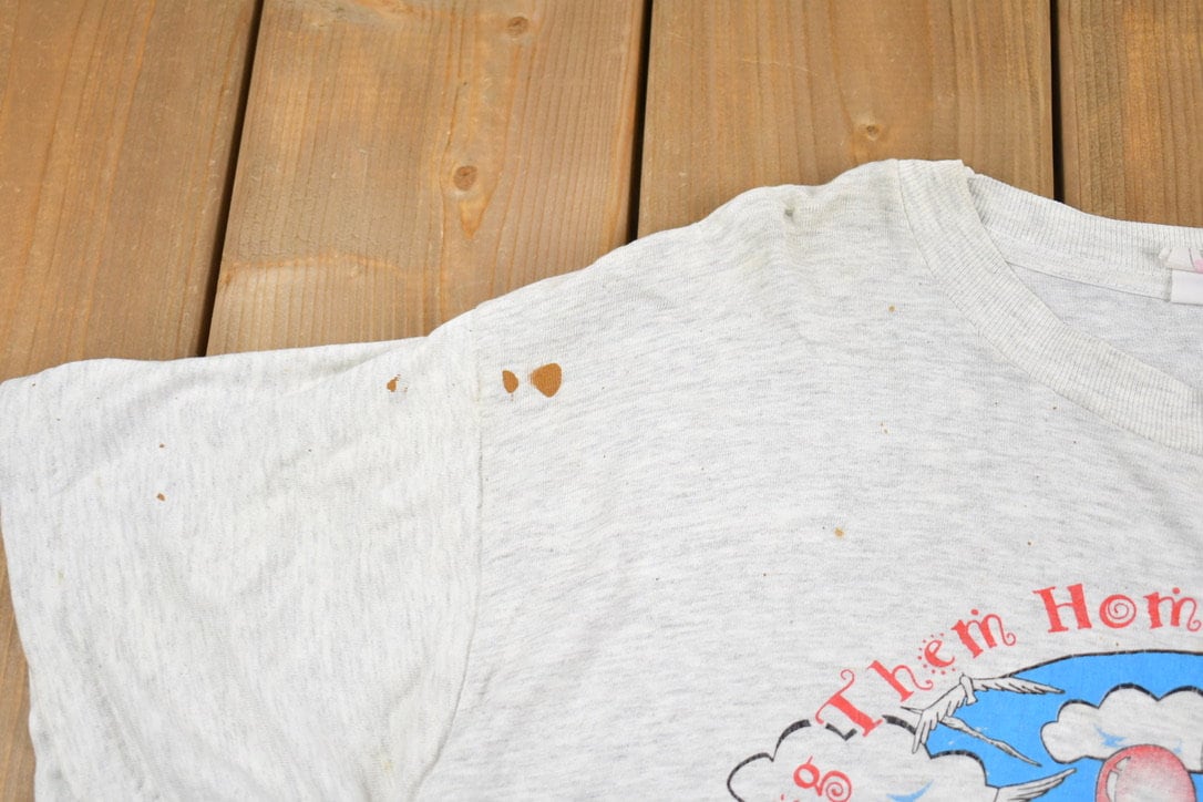 Vintage 1990s Missing Childrens Graphic T-Shirt / Bring Them Home America Streetwear / Retro Style / Distressed / 90s Graphic Tee