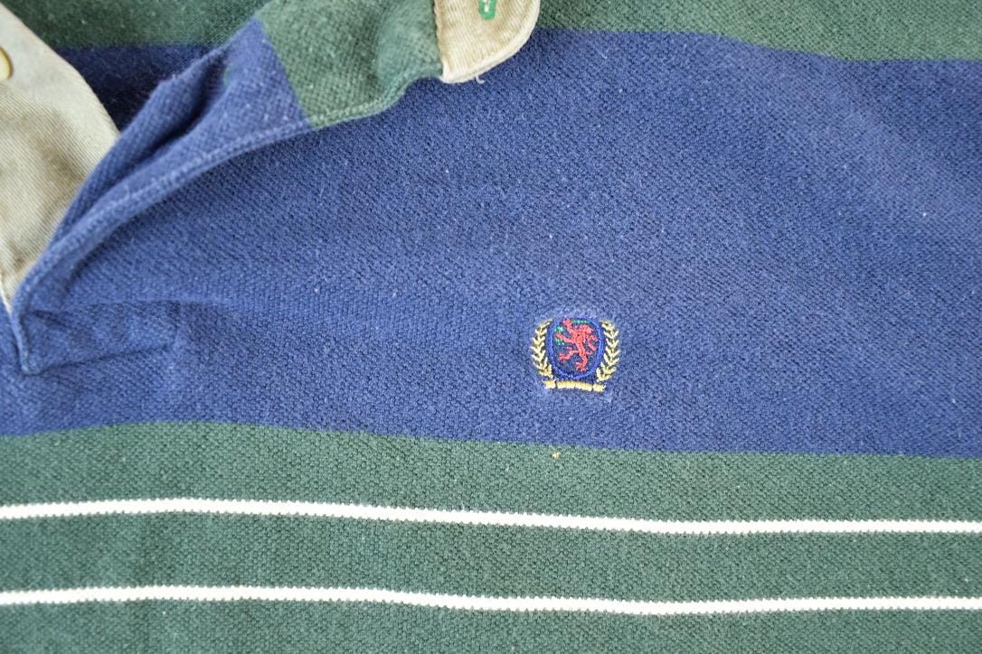 Vintage 1990s Tommy Hilfiger Quarter Button Up Polo Style Shirt
