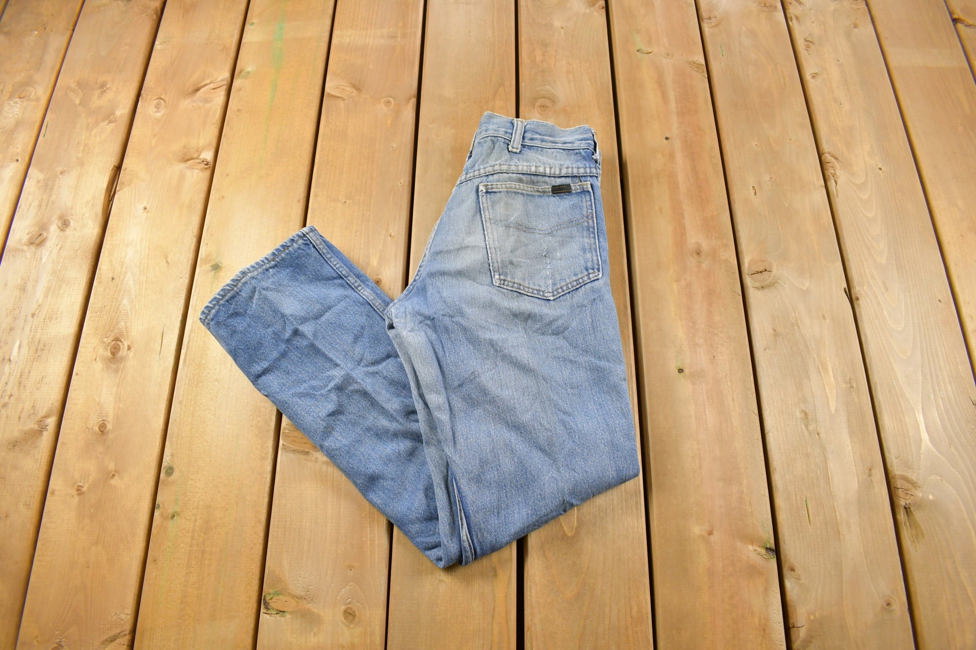 Vintage 1970s Roebucks Distressed Denim Jeans Size 30 x 28