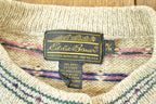 Vintage 1990s Eddie Bauer Wool Knit Abstract Pattern Crewneck Sweater Mens M