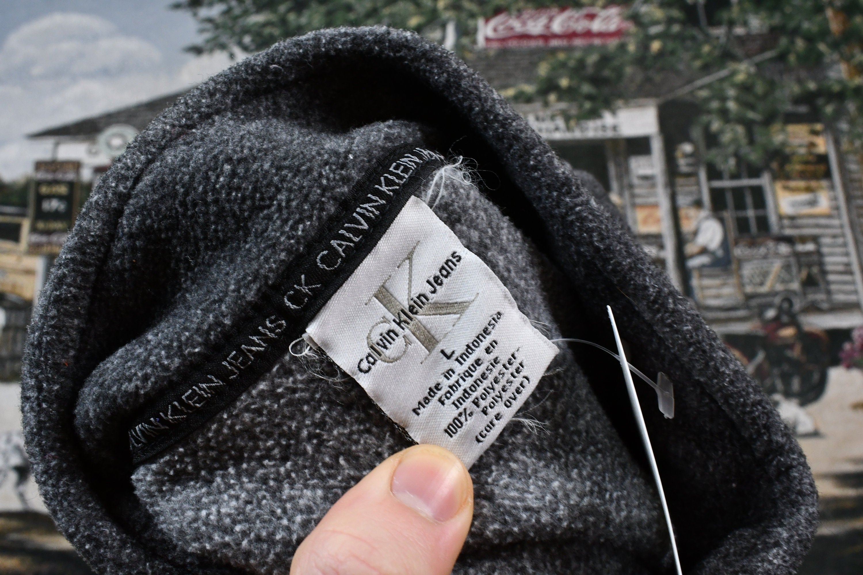 Vintage 1990s Calvin Klein Full Zip Fleece Sweater