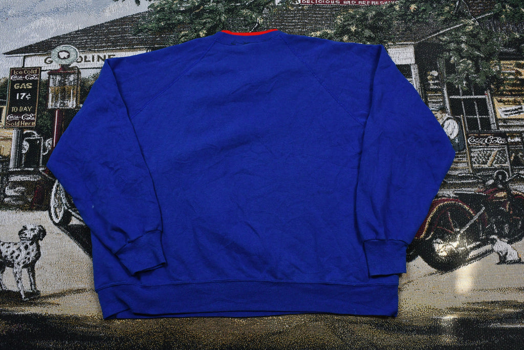 Vintage 1980s Embroidered Butterfly Lee Raglan Crewneck