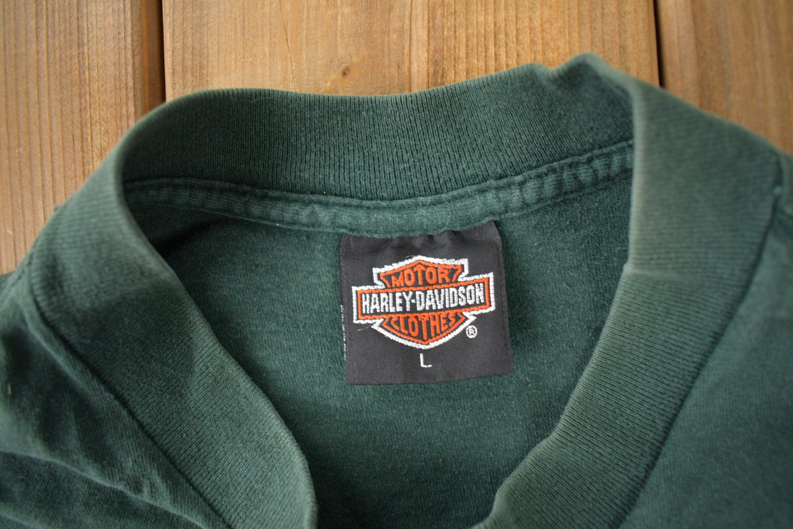 Vintage 1991 Harley Davidson Ride American Single Stitch 3D Emblem T-Shirt Made In USA