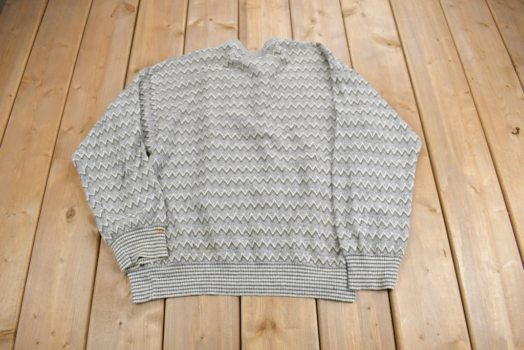 Vintage 1980s Pronto-Uomo Knit Henley-Sweater