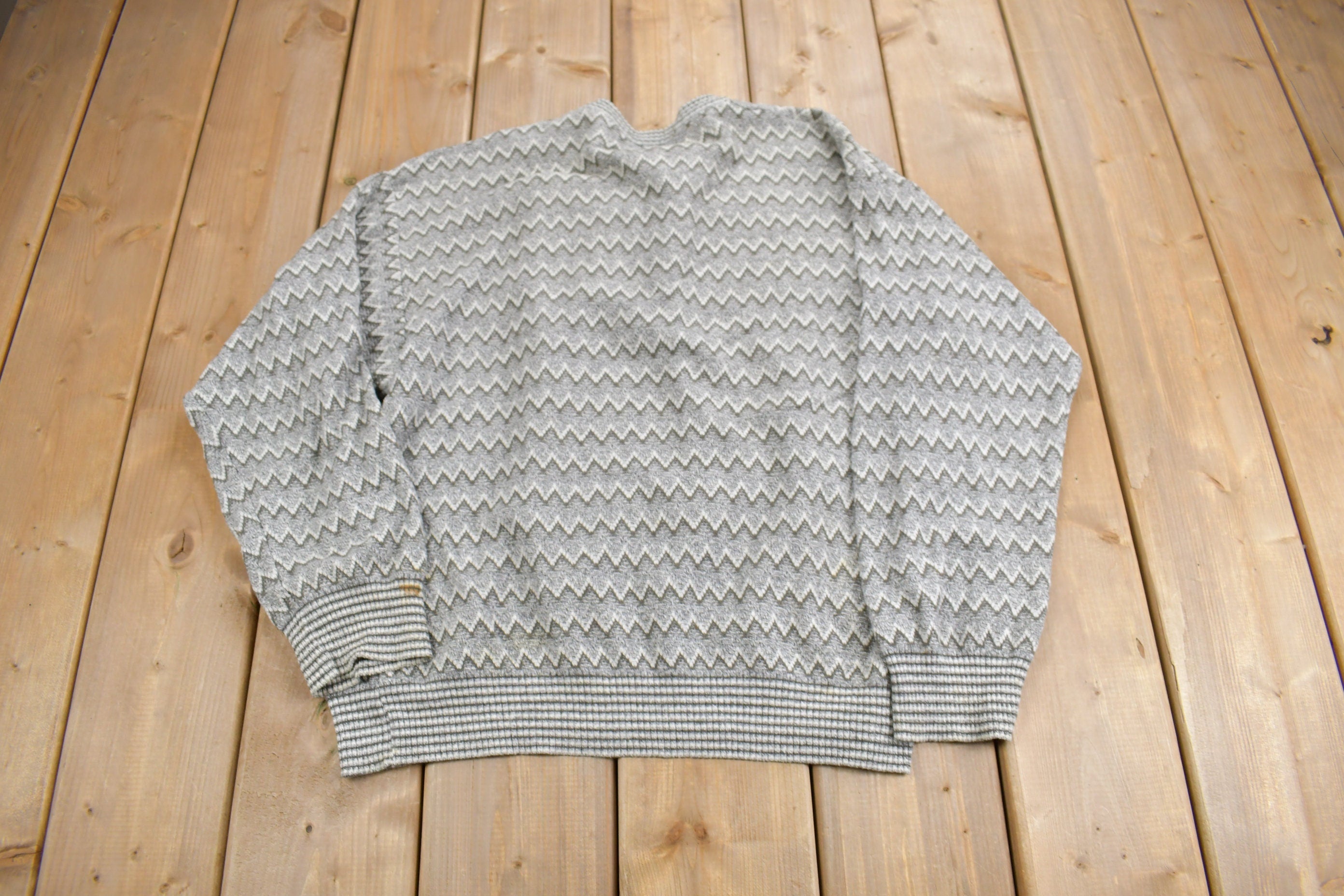 Vintage 1980s Pronto-Uomo Knit Henley-Sweater