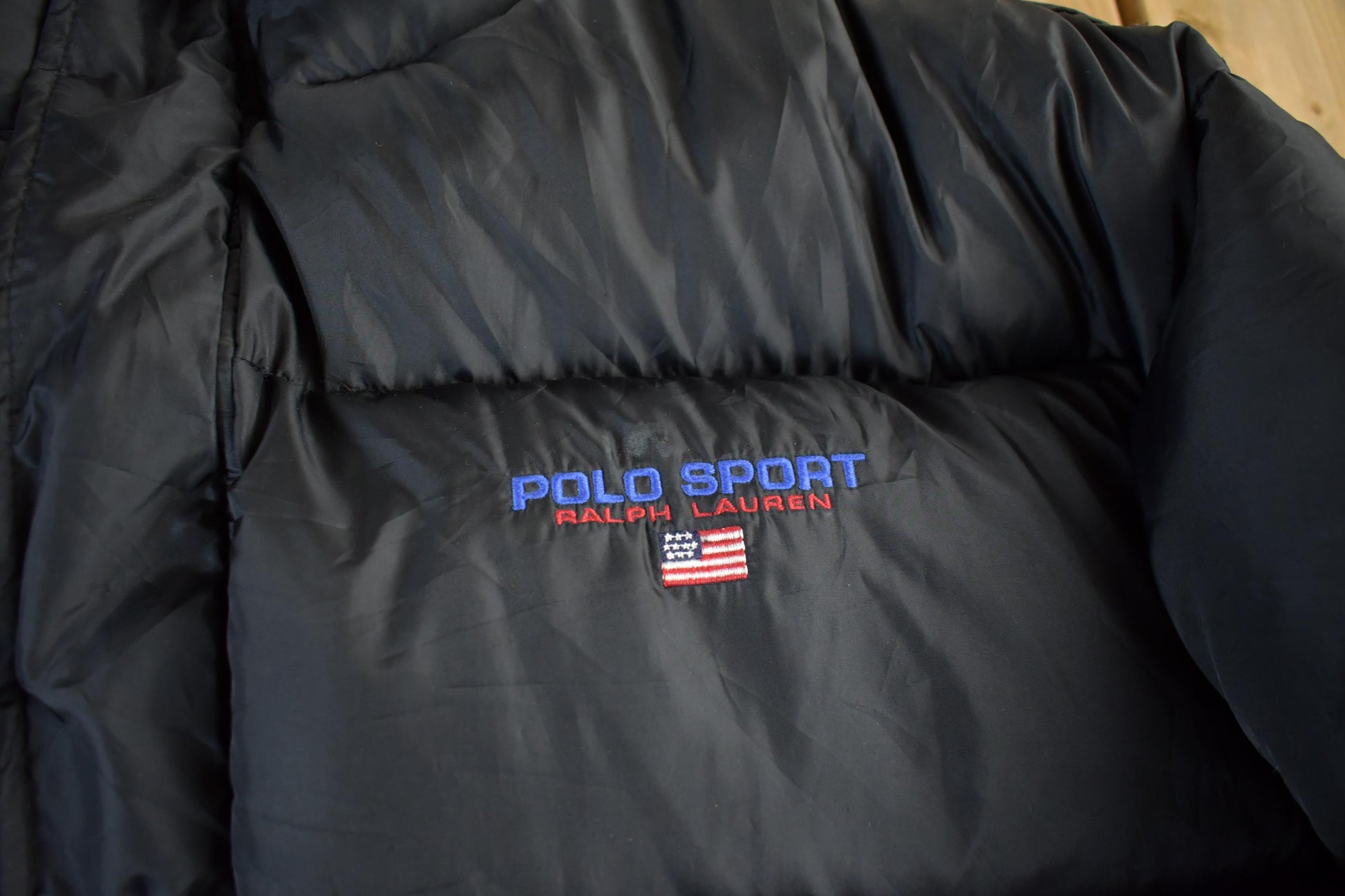 Vintage 1990s Ralph Lauren Polo Sport Down Puffer Jacket Men's Large