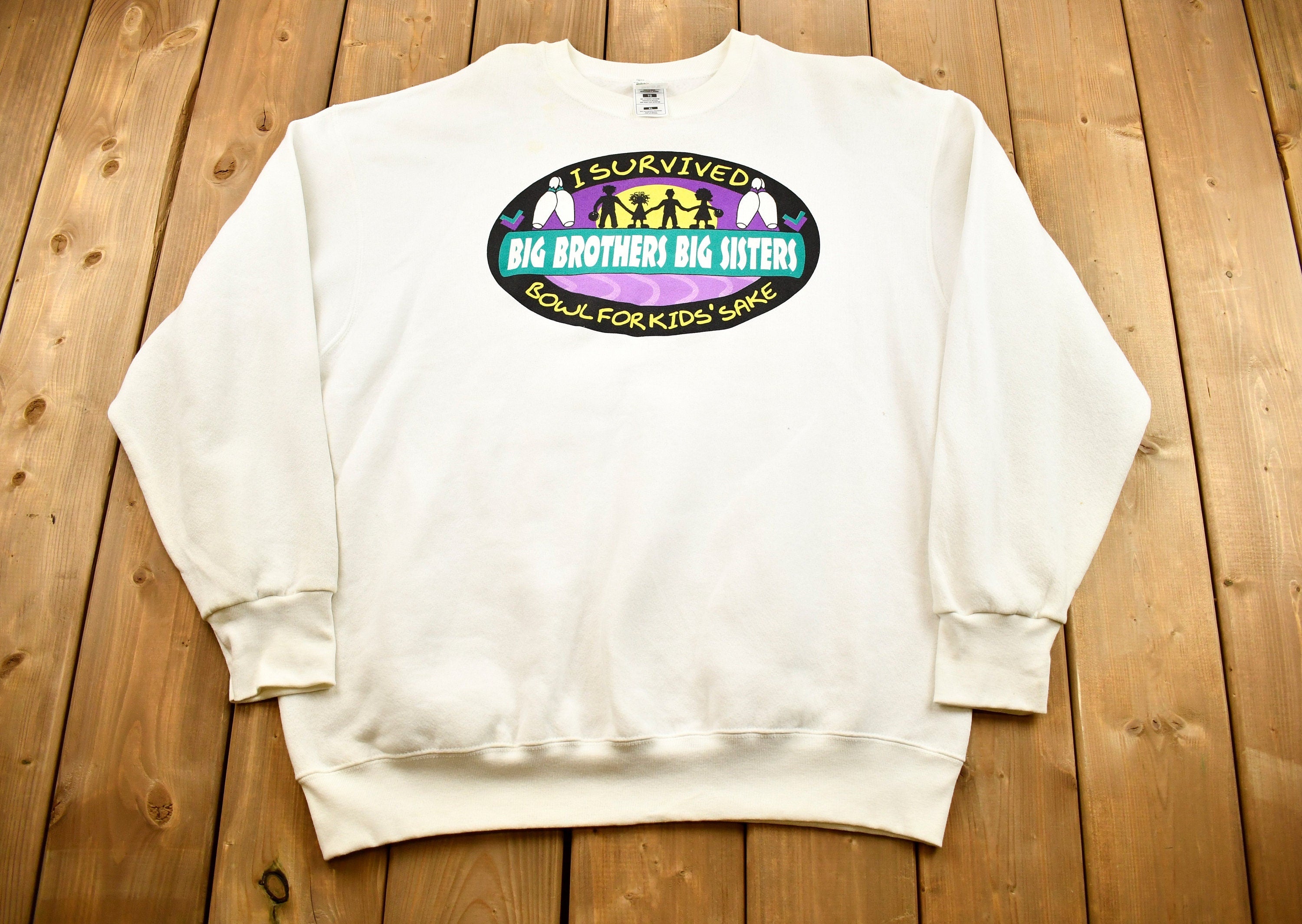 Vintage 1990s I Survived Bowl For Kids' Sake Sweatshirt Crewneck