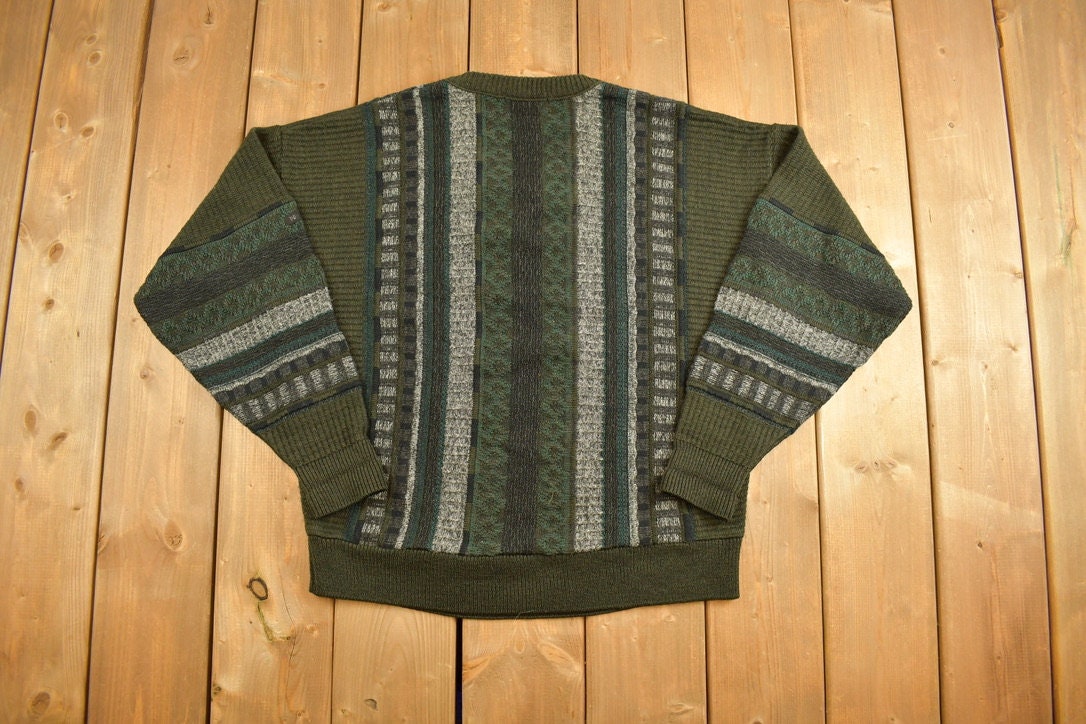 Vintage 1980s Porto Cruz Knitted V Neck Sweater