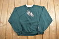 Vintage 1990s Morning Sun Bird Crewneck / Flowers / Nature Print / Vintage Sweatshirt / Animal Print / Wilderness / Double Collar