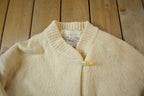 Vintage 1970s Hilda LTD 100% Wool Toggle Closure Jacket Made In Iceland