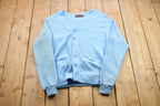 Vintage 1990s King Sport Light Blue Knitted Cardigan Sweater