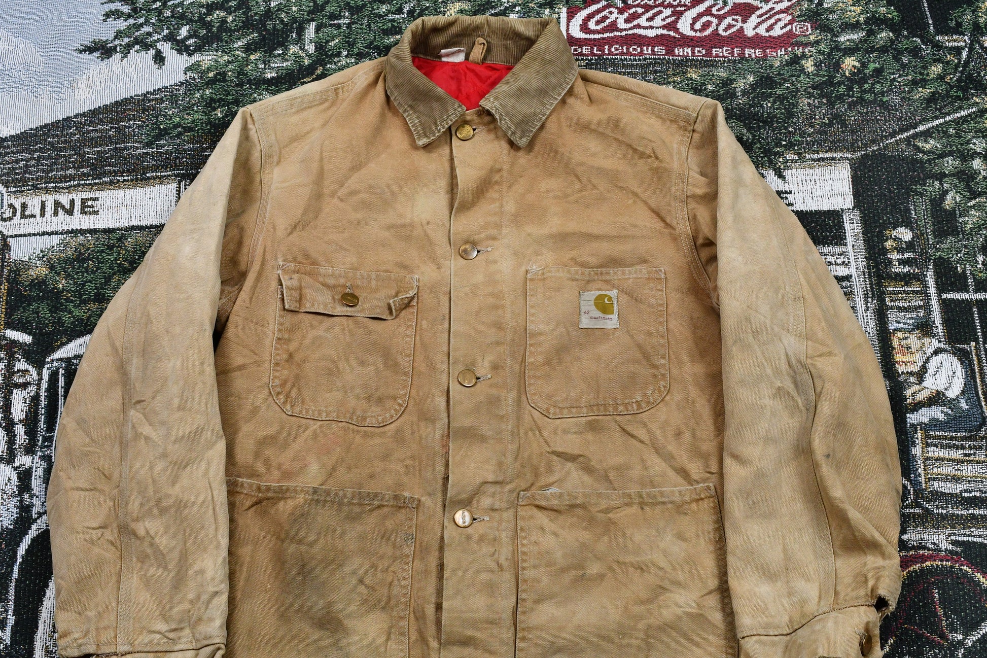 Vintage 1970s Distressed Carhartt Chore Coat