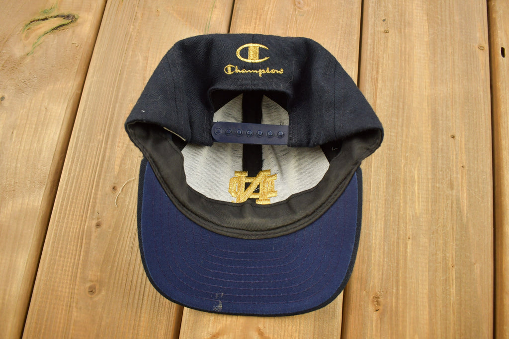 Vintage 1990s University Of Notre Dame Lacrosse Collegiate Champion Snap Back Hat