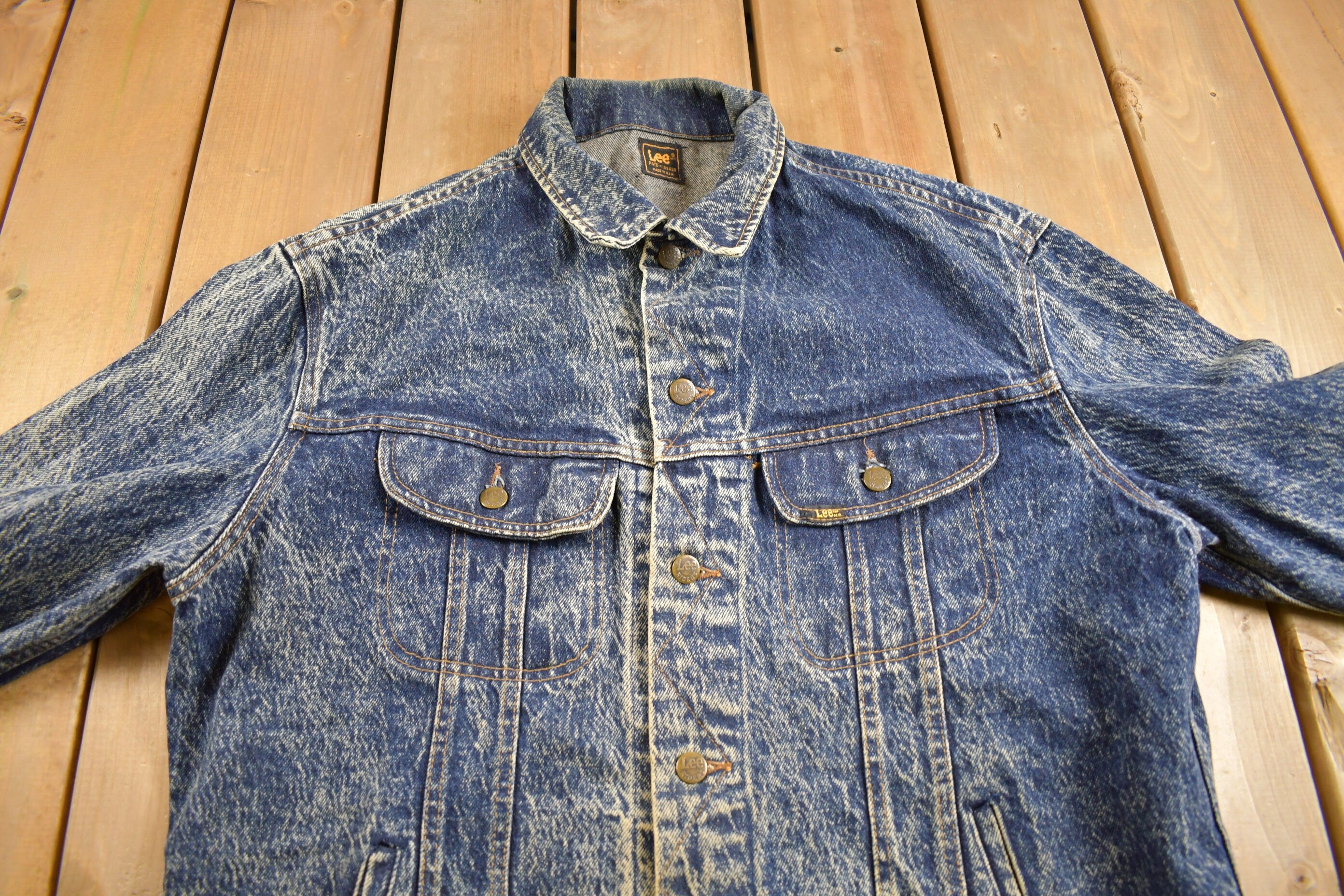 Vintage 1980s Lee Storm Stonewash Jean Jacket / Vintage Denim / Streetwear / True Vintage