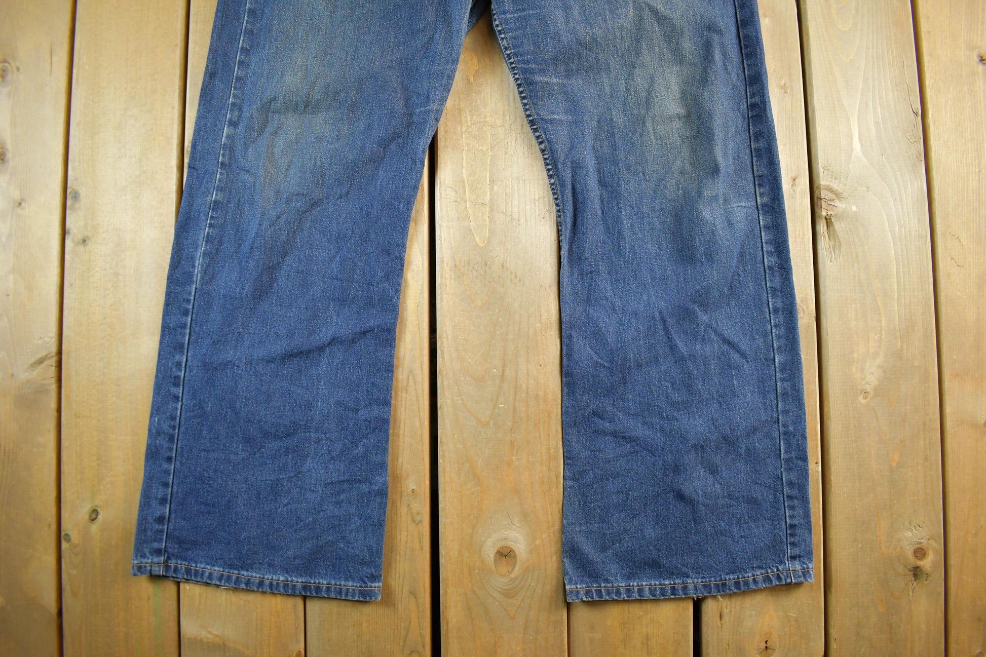 Vintage 1980s Levi's Orange Tab Bell Bottom Flare Denim Jeans Men's Size 38 x 31