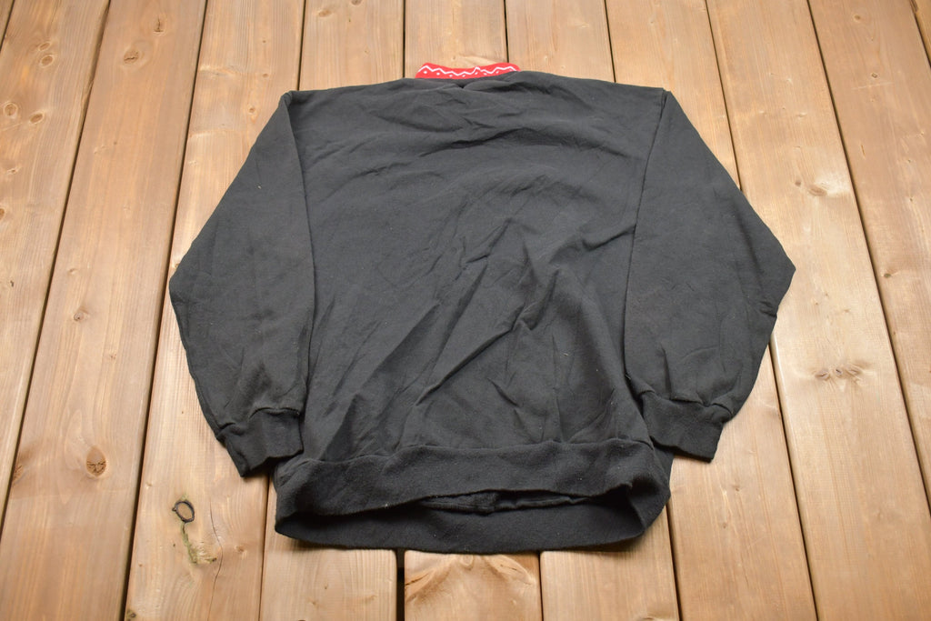 Vintage 1990s Winter Turtleneck Crewneck Sweatshirt