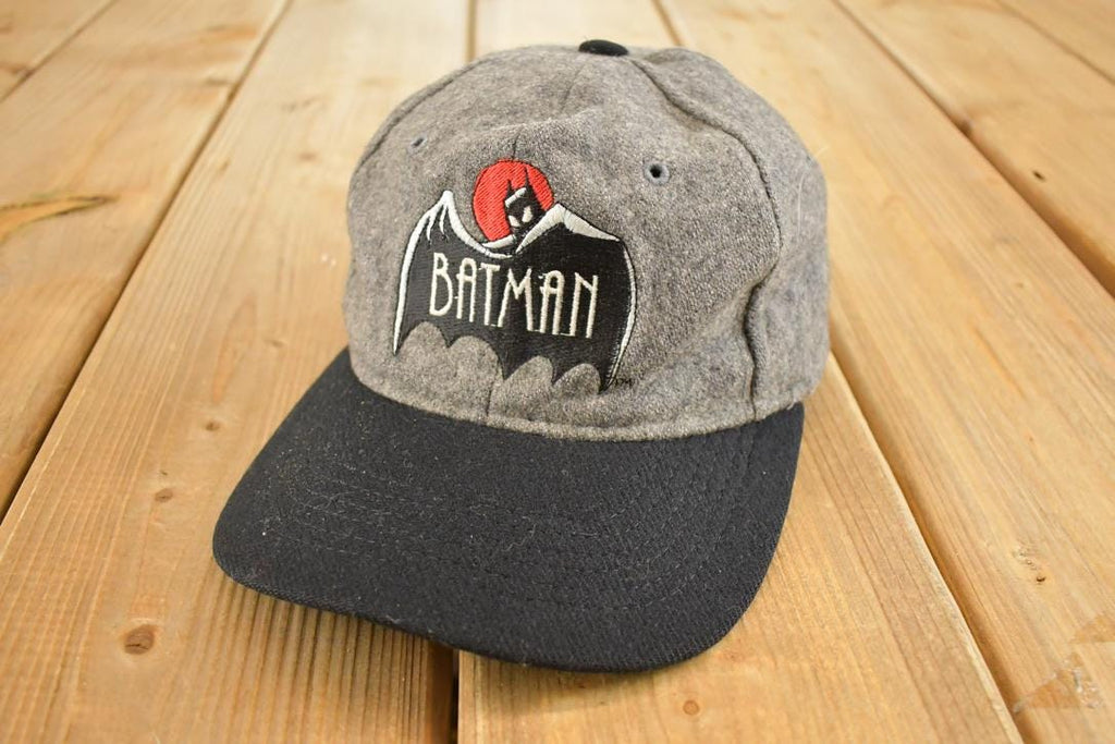 Vintage Y2K Youth Batman The Animated Series Comic Book Snapback Hat / 2000's Embroidered Cap