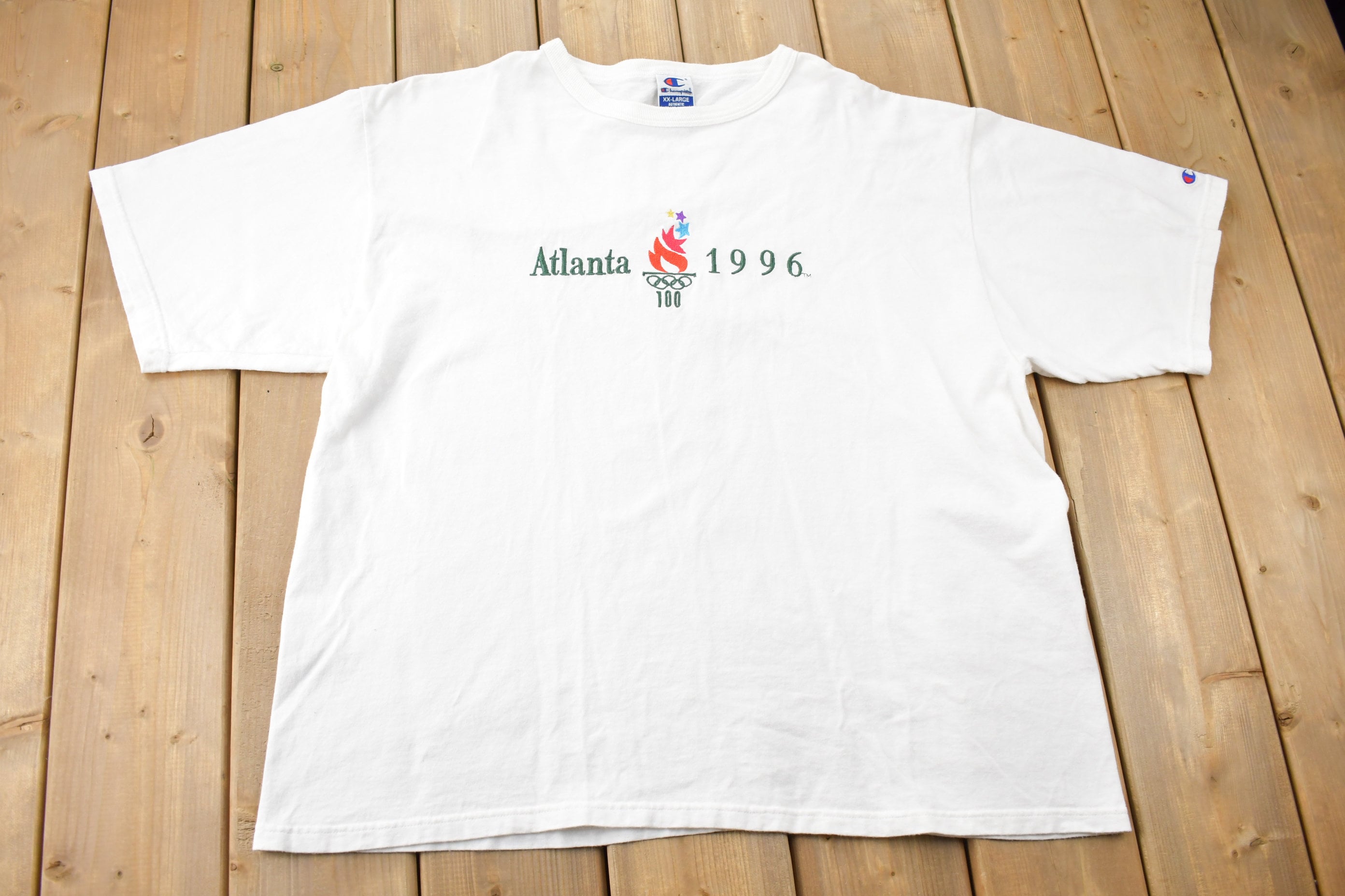 Vintage 1996 Atlanta Olympics Champion Embroidered Graphic T Shirt
