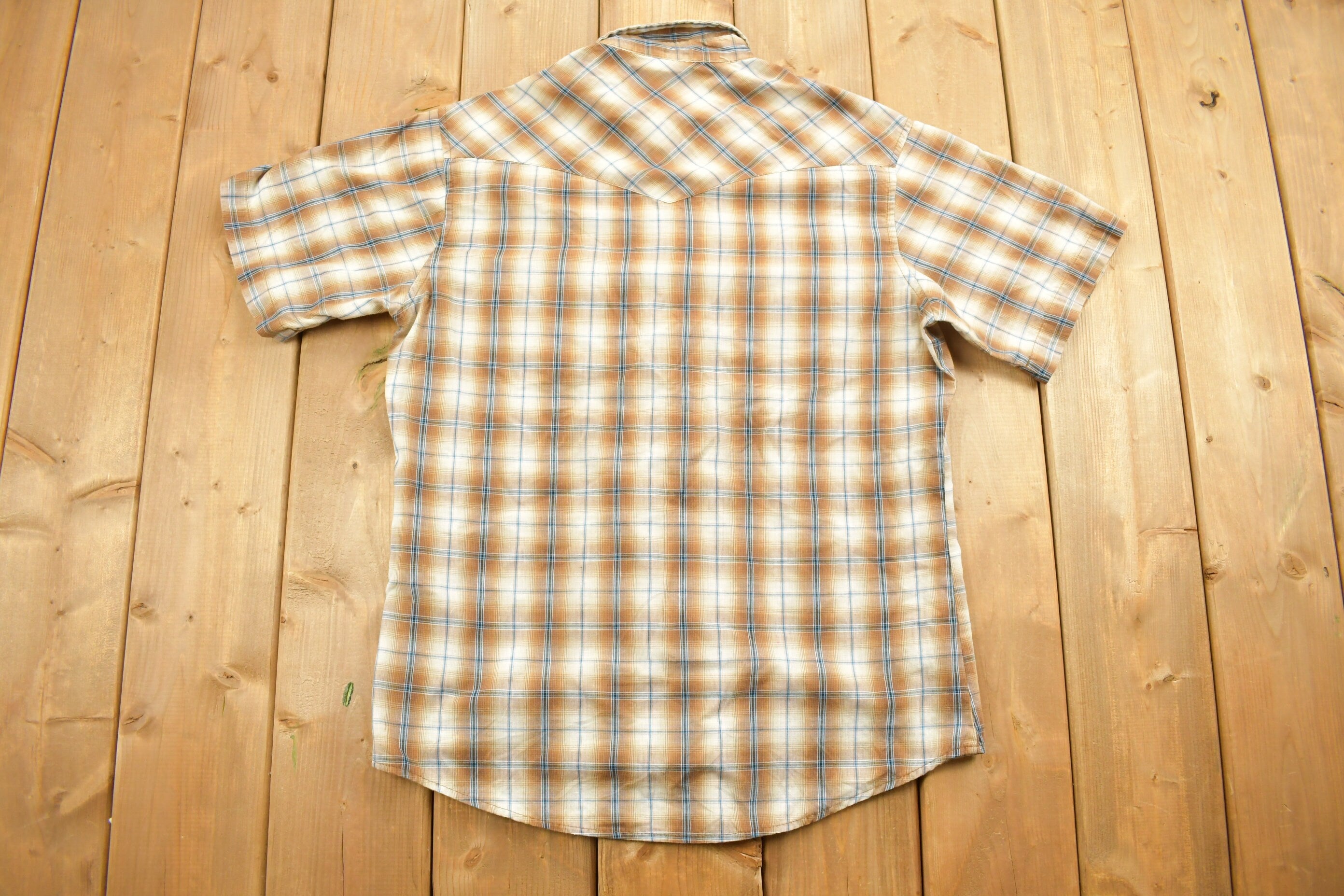 Vintage 1990s Wrangler Plaid Flannel Button Up Shirt