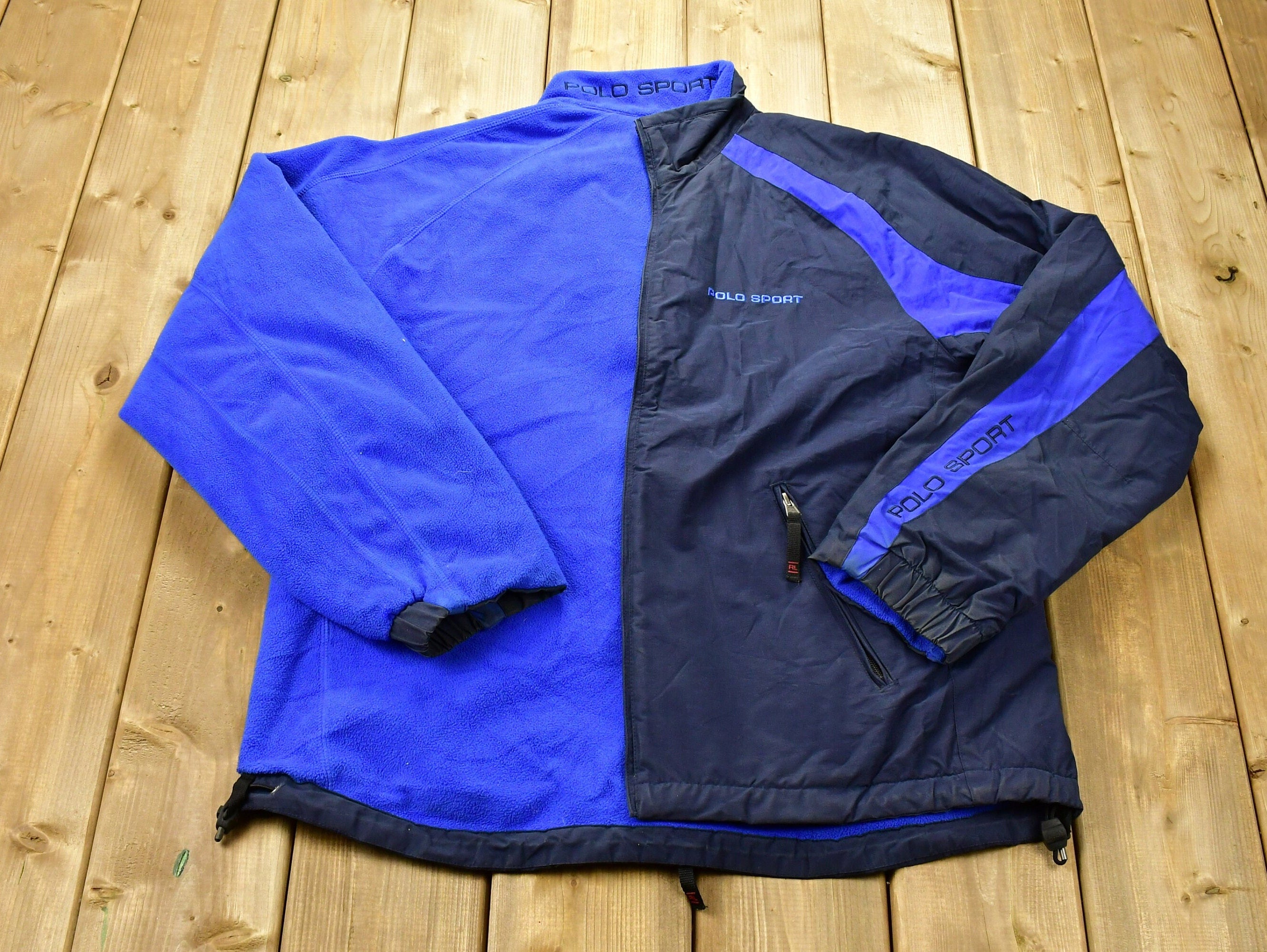 Vintage 1990s Polo Sport Ralph Lauren Reversible Windbreaker Jacket
