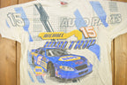 Vintage 1990s Michael Waltrip All Over Print Napa NASCAR Racing T-Shirt