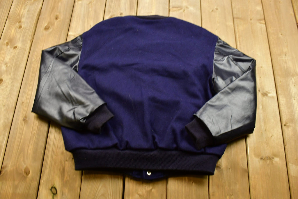Vintage 90's I Leather Letterman Varsity Jacket