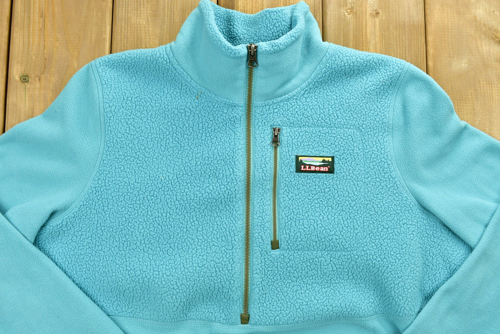 Vintage 1990s LL Bean Half Zip Fleece Sweatshirt