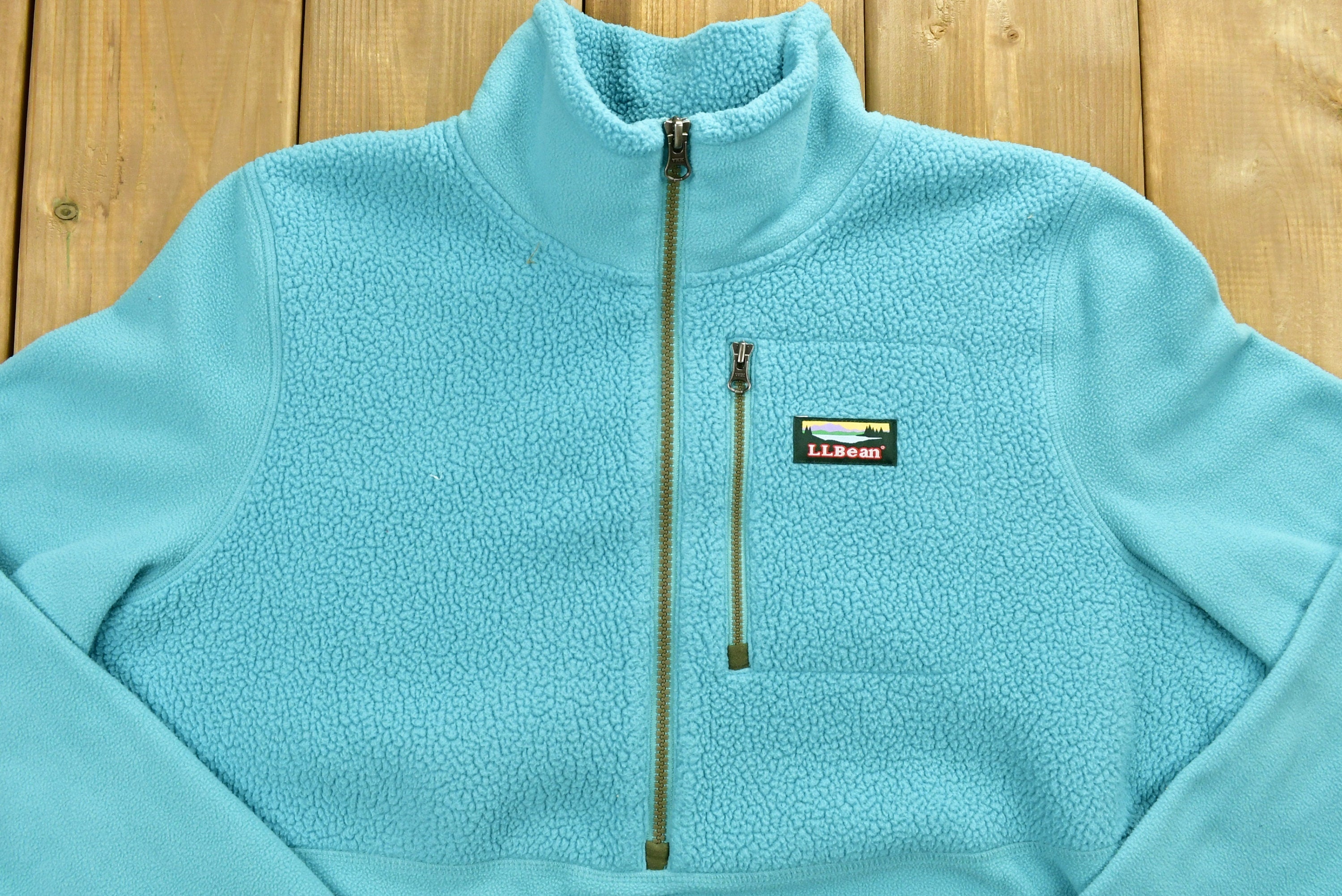 Vintage 1990s LL Bean Half Zip Fleece Sweatshirt