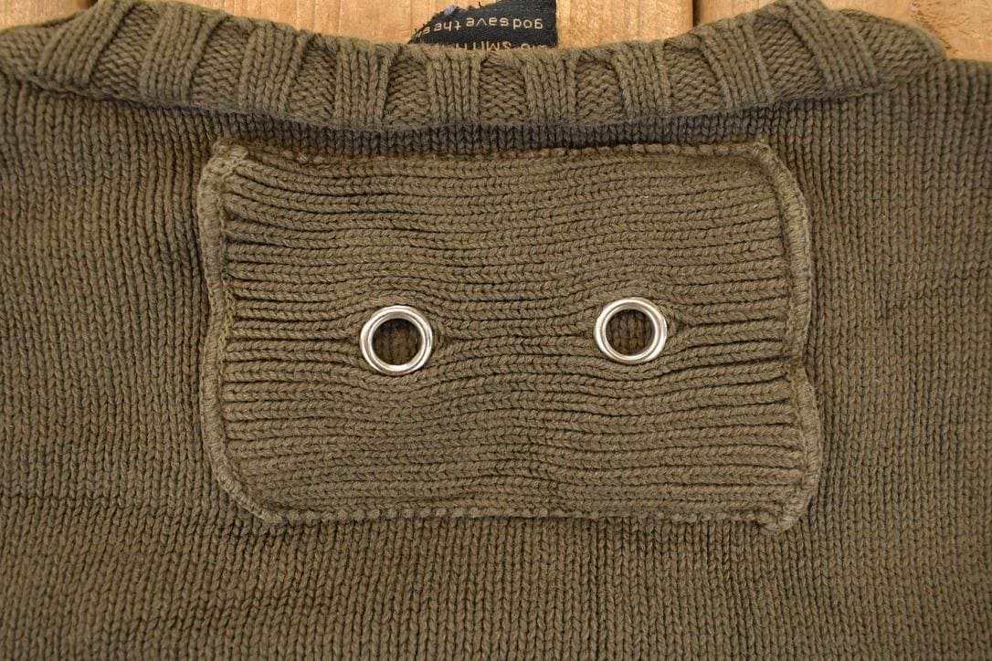 Vintage 1990s Big Smith Raw Cable Knit Crewneck Sweater Men's S /