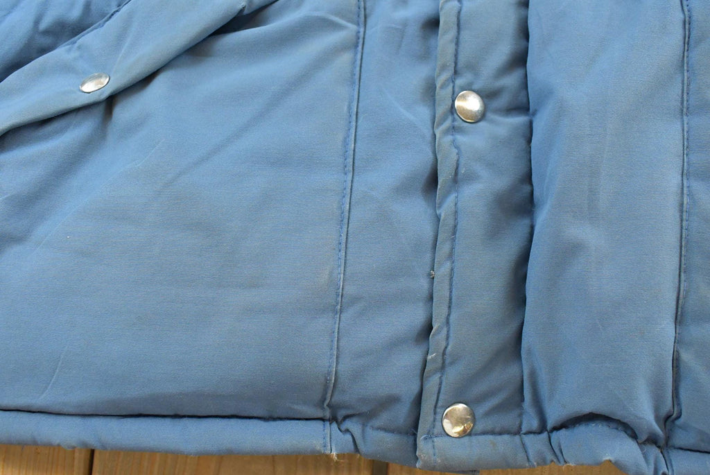 1980s Struggle Gear Blue Down Filled Puffer Jacket Mens L