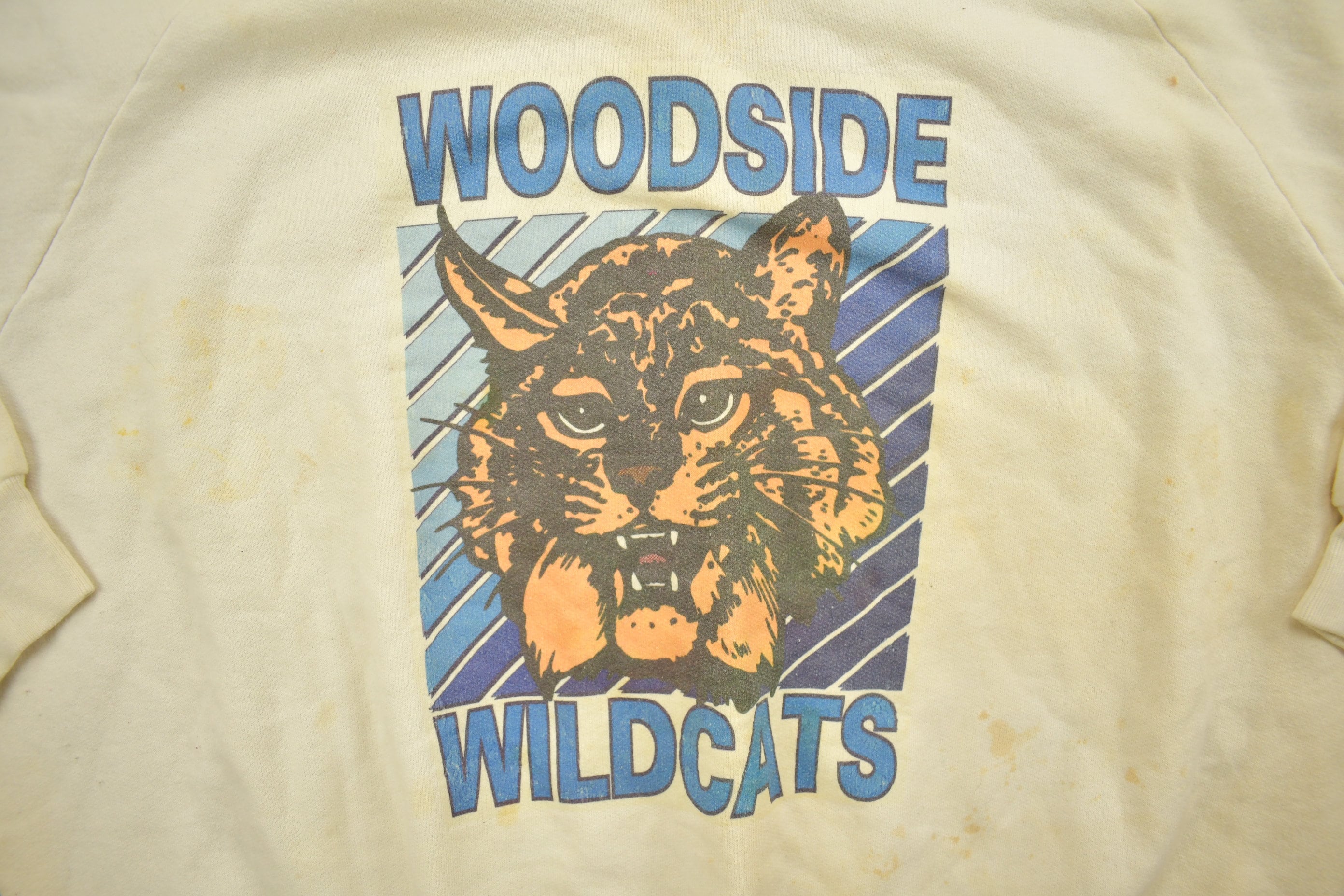 Vintage 1990s Woodside Wildcats Football Collegiate Crewneck