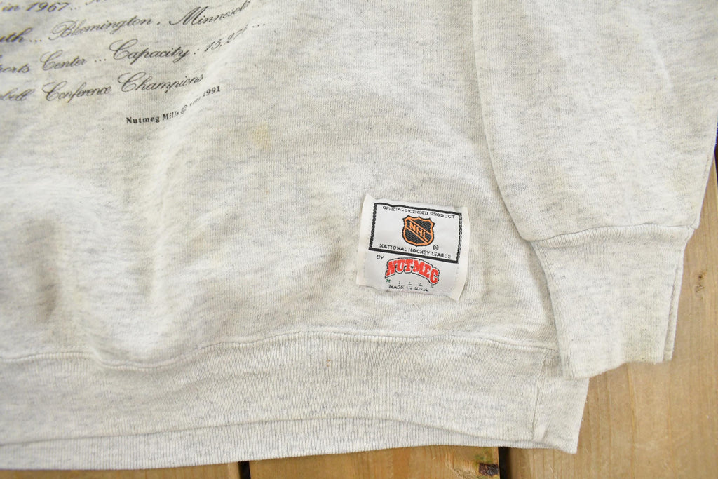 Vintage 1990s Minnesota North Stars NHL Crewneck Sweatshirt Men's Large
