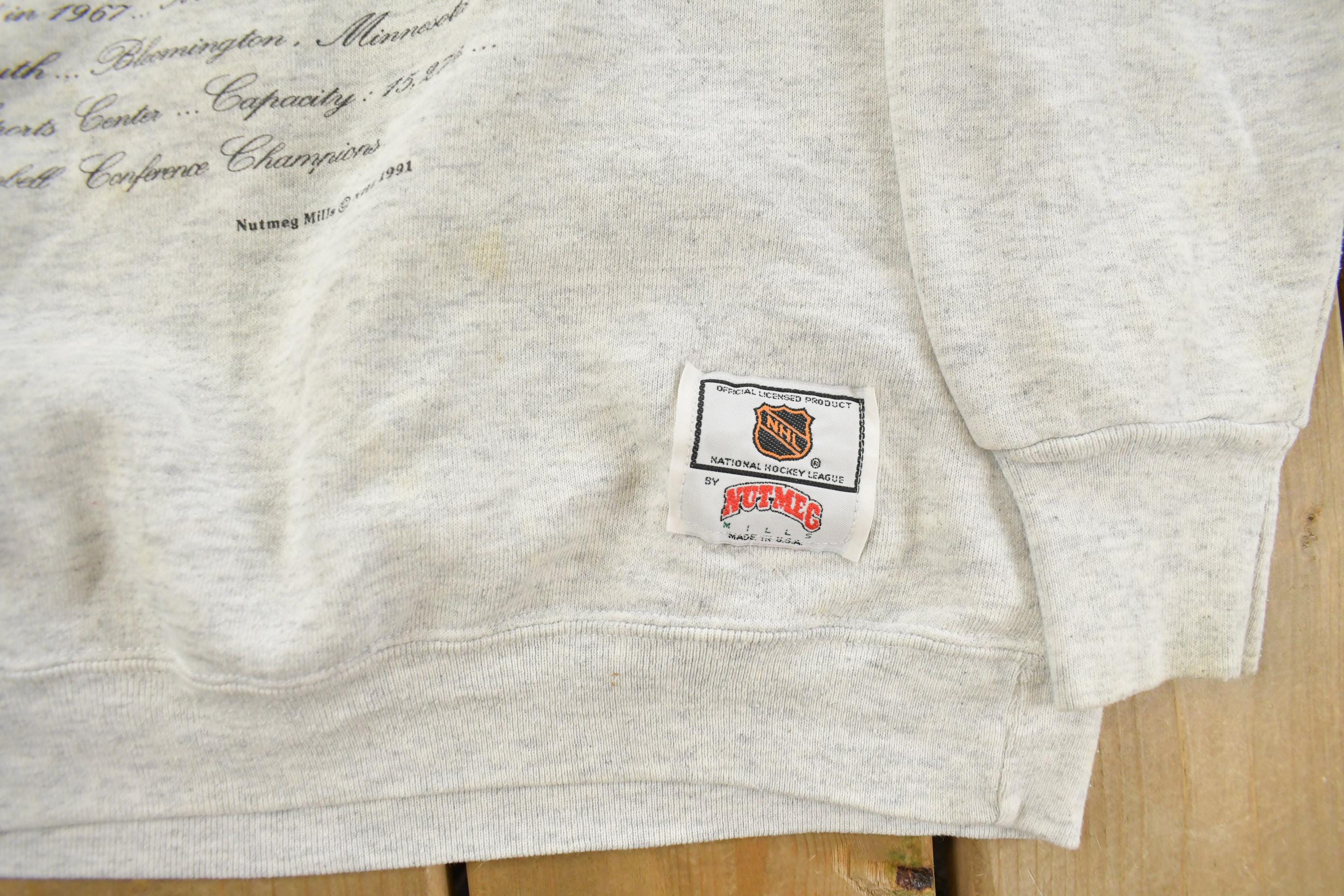 Vintage 1990s Minnesota North Stars NHL Crewneck Sweatshirt Men's Large