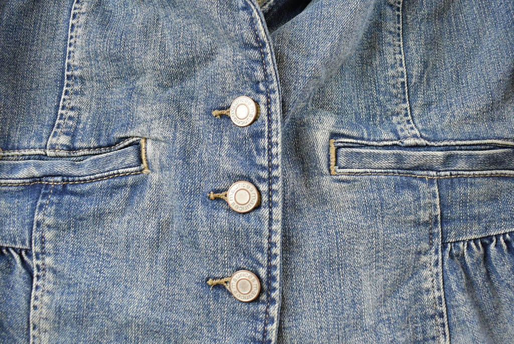 Vintage 1990s Maurices Denim Button Up Blazer Jacket Women's M / Womens Blazer / Vintage 1990s Blazer / Vintage Denim