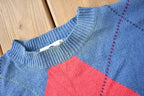 Vintage 1990s Gulf Traders Argyle Knit Crewneck Sweater