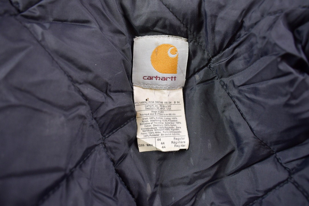 Vintage 1990s Carhartt Quilt Lined Traditional Chore Work Jacket