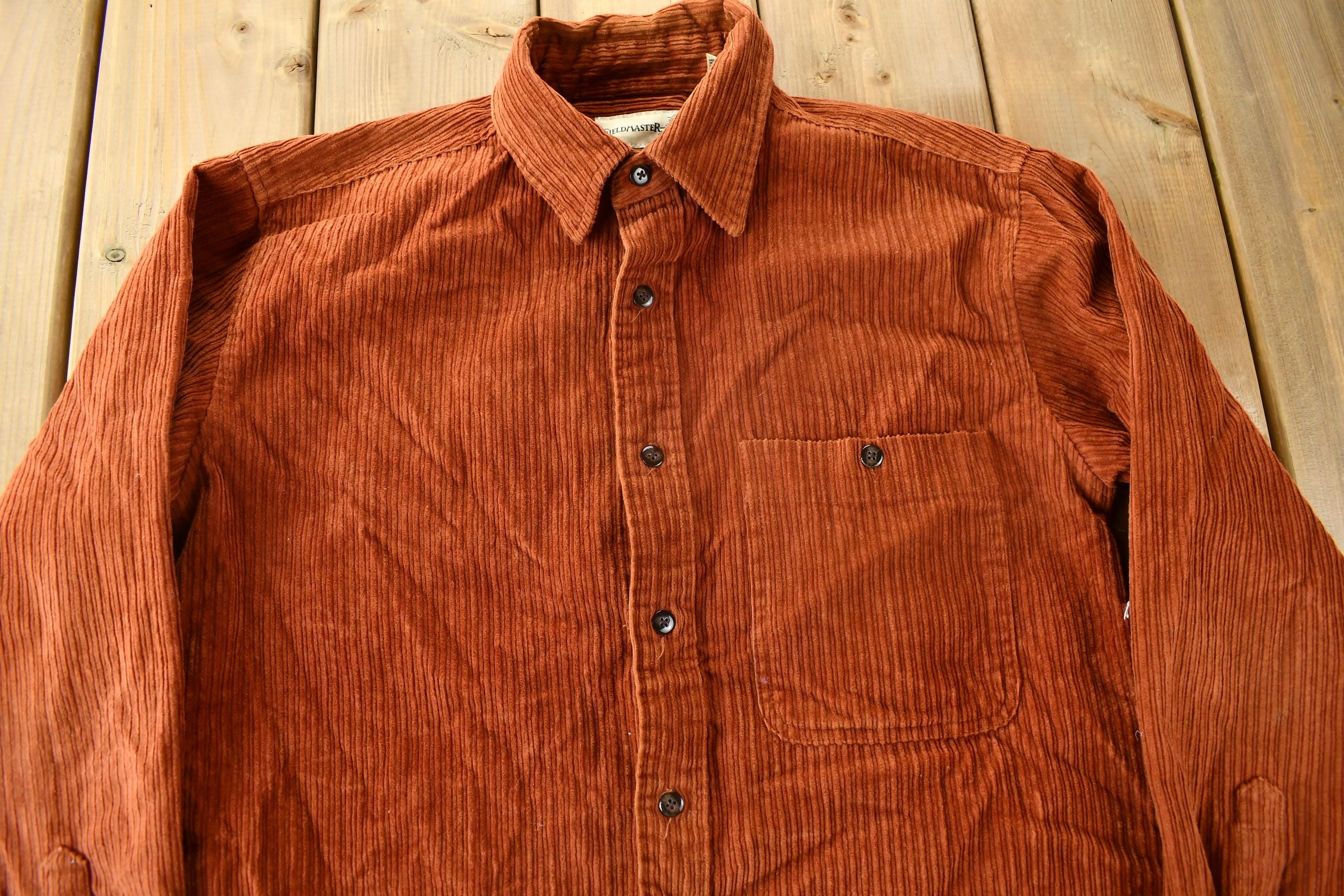 Vintage 1990s Field Master Corduroy Flannel Button Up Shirt