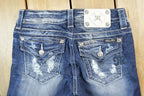 Vintage Y2K Miss Me Bedazzled Low Rise Skinny Jeans Size 26x31