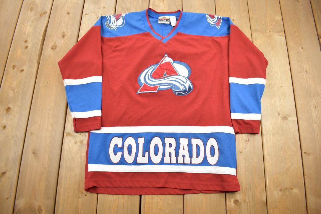 Vintage 1990s Colorado Avalanche NHL Youth Size Hockey Jersey
