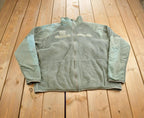 Vintage 1990s Green Fuzzy Fleece Sweater Made In USA