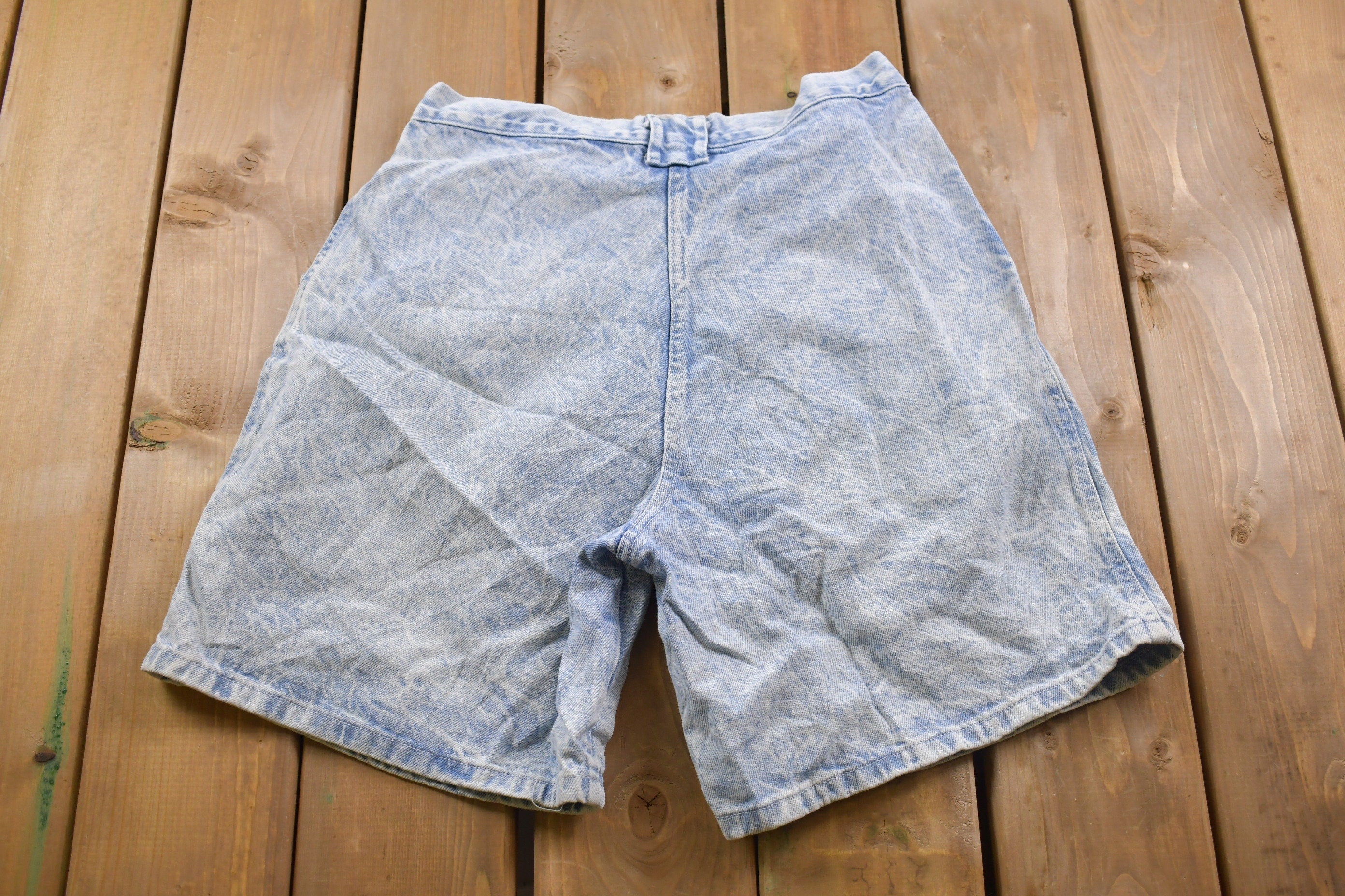 Vintage 1990s Jack Mulqueen Pleated Jean Shorts 30 x 8