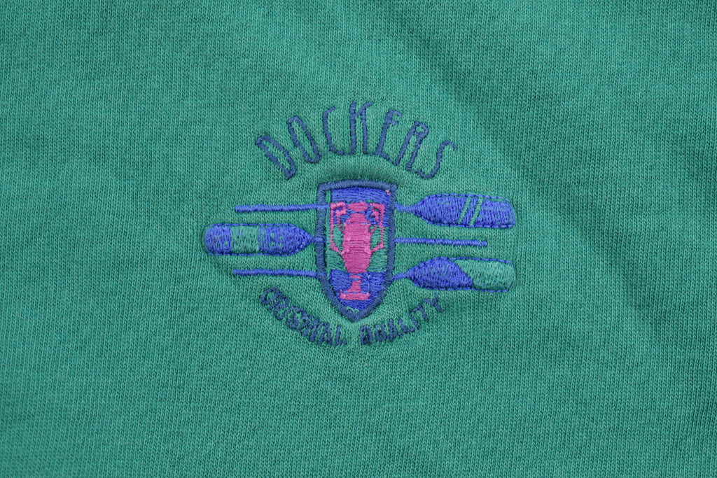 Vintage 1990s Green Dockers Levis Blank Crewneck Sweatshirt