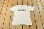 Vintage 1980s Elle et Lui Nautical Ropes Graphic T Shirt Womens