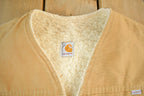 Vintage 1980s Carhartt Sherpa Lined Vest Jacket Mens Large Tall