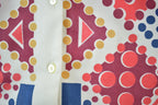 Vintage 1960s Abstract Polka Dot Button Up Western Style Shirt