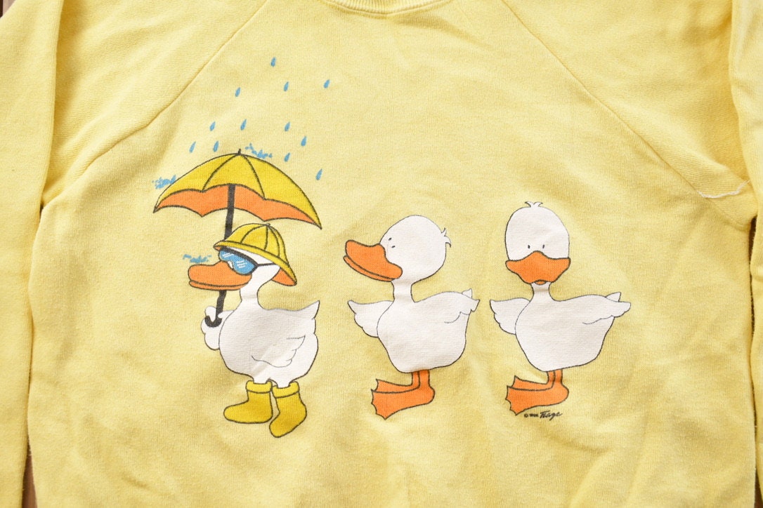 Vintage 1990s Duck Theme Crewneck Sweater