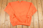 Vintage 1990s Honors Blank Orange Souvenir Crewneck Sweatshirt Men's XL  Made In USA  90's Tourist Vacation Graphic Sweater