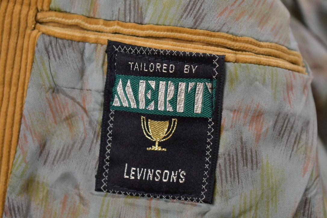 Vintage 1970s Corduroy Blazer Button Up Shirt